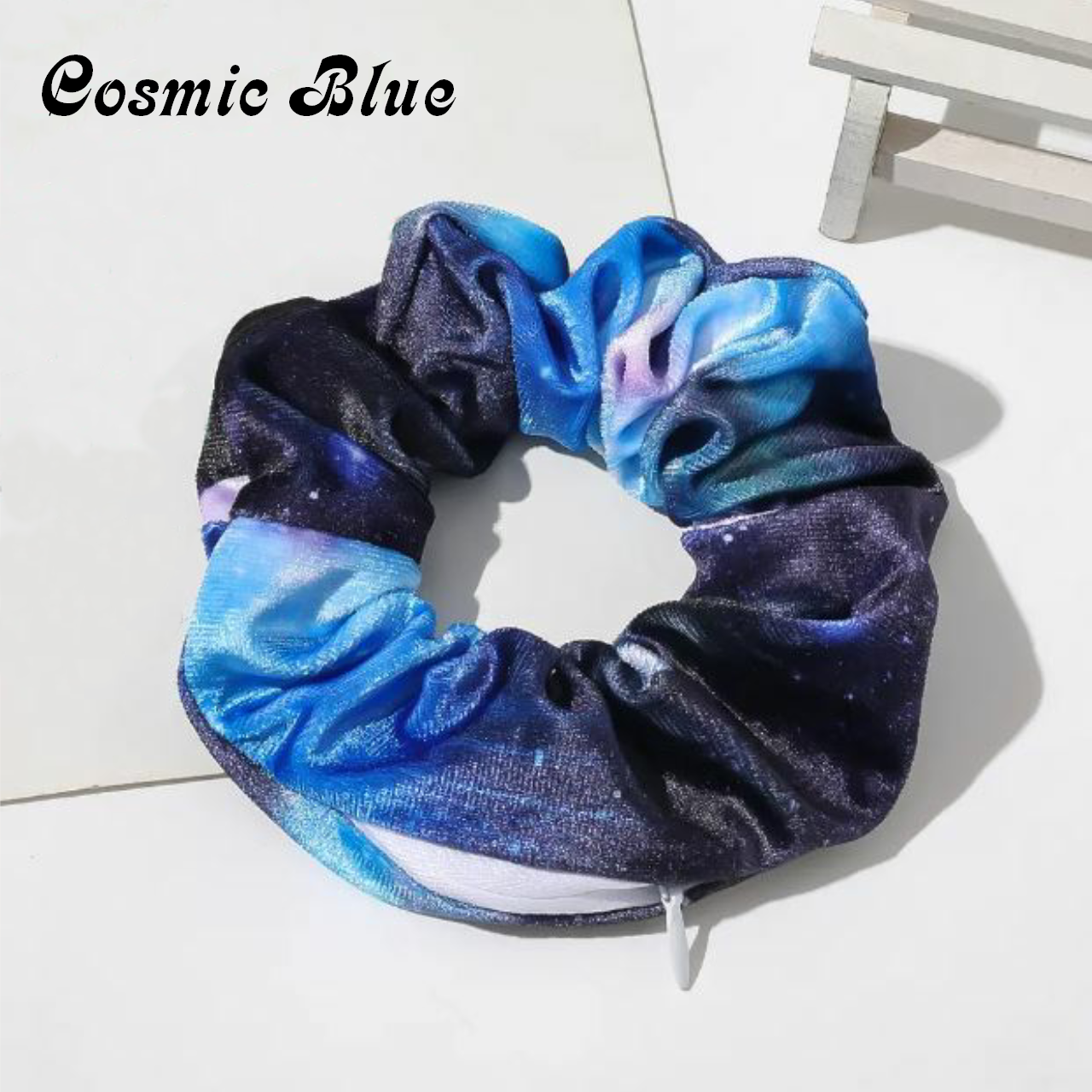 Stashy Scrunchie - Cosmic Blue