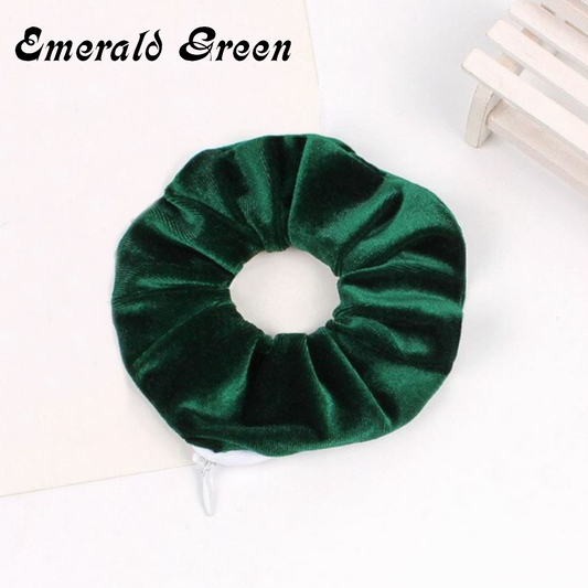 Stashy Scrunchie - Emerald Green