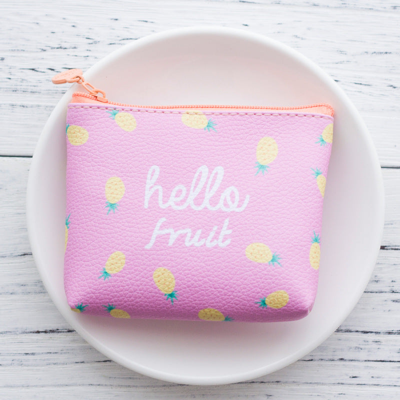 Stashy Purse - "Hello Fruit" (Pink)