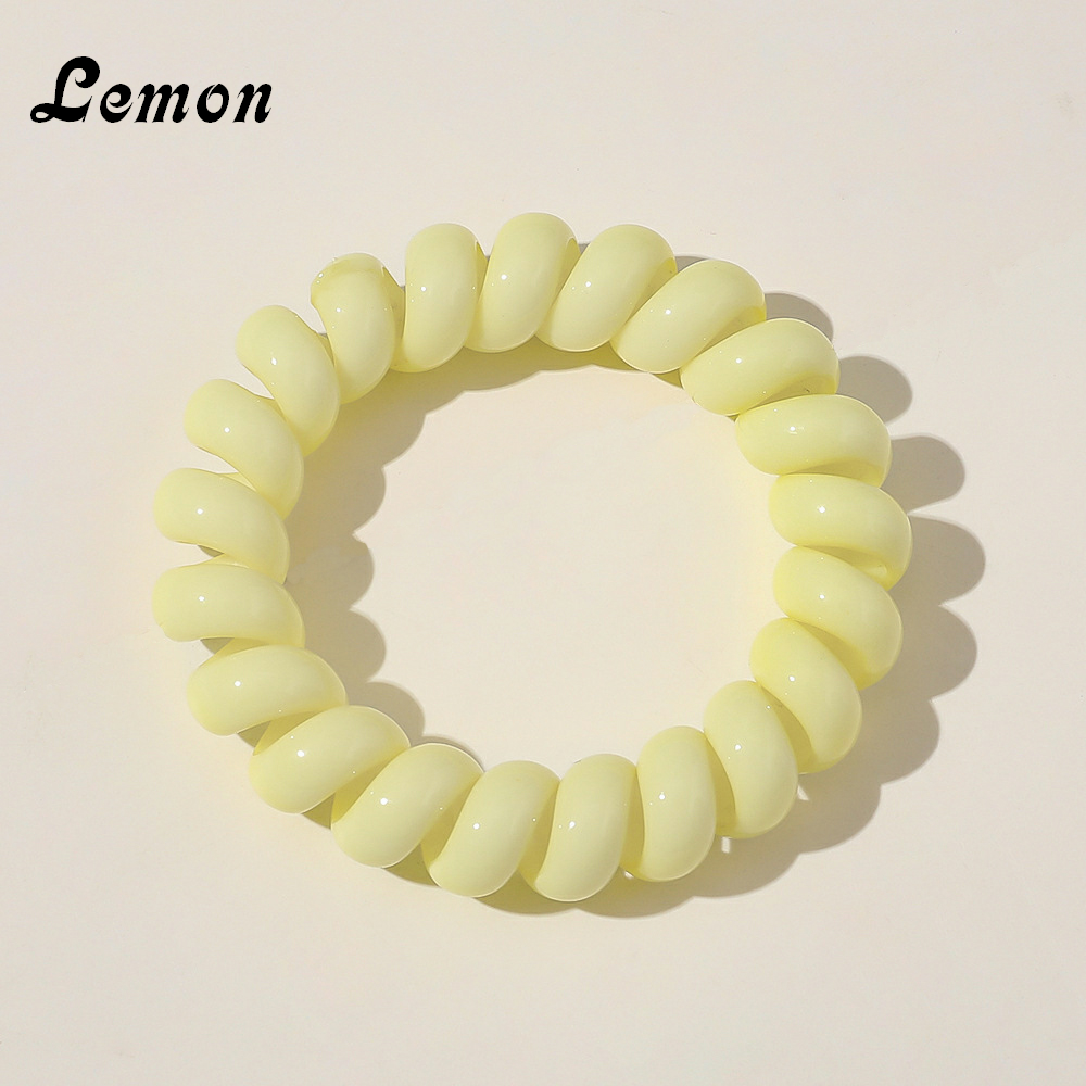 Spiral Hair Tie - Lemon