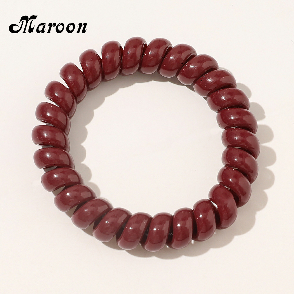 Spiral Hair Tie - Maroon