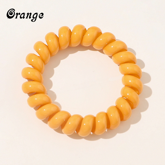 Spiral Hair Tie - Orange