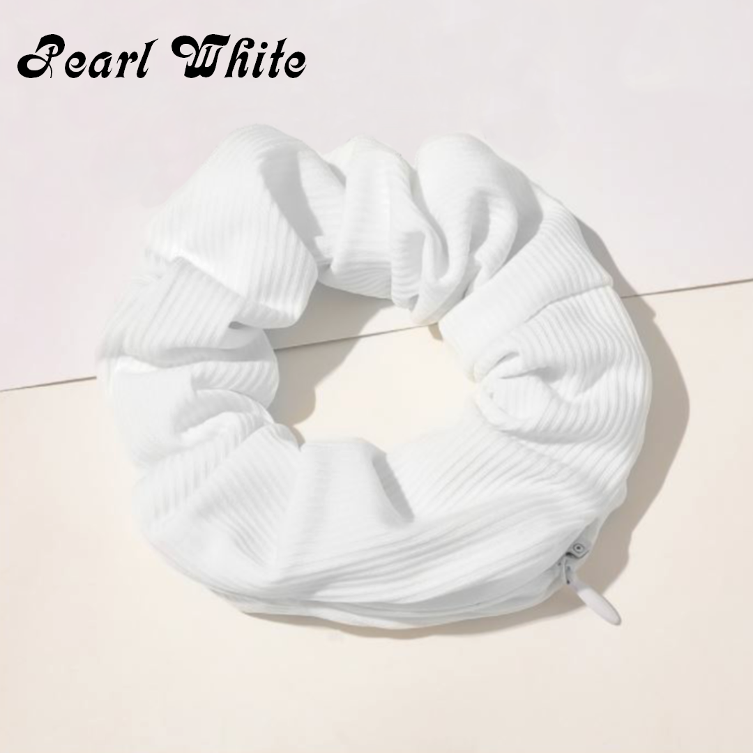 Stashy Scrunchie - Pearl White