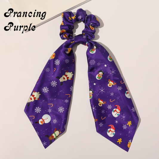 Christmas Scarf - Prancing Purple