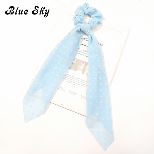 Scarf Scrunchie - Blue Sky