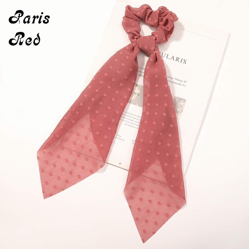 Scarf Scrunchie - Paris Red